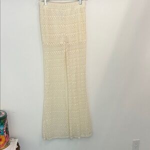 Joe B Cream Lace Flare Leg Pants